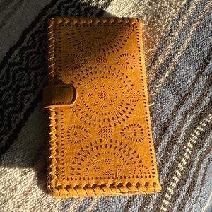 Coffe brown beige passport/wallet